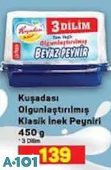 KUŞADASI OLGUNLAŞTIRILMIŞ KLASİK İNEK PEYNİRİ 450 G 3 DİLİM
